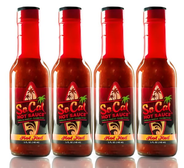 Socal Hot Sauce® - Hot Red - 4 Pack – SoCal Hot Sauce