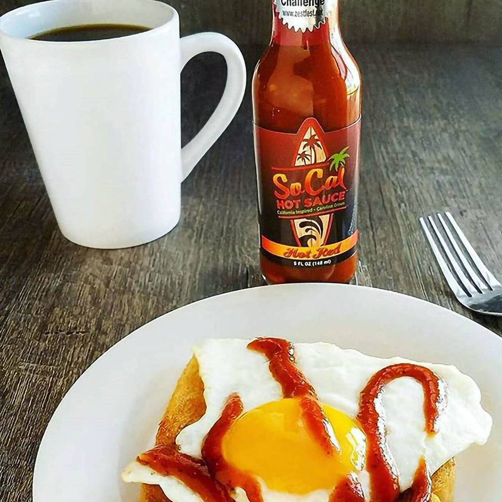 Best hot sauce on eggs foodie award winner - socal hot red